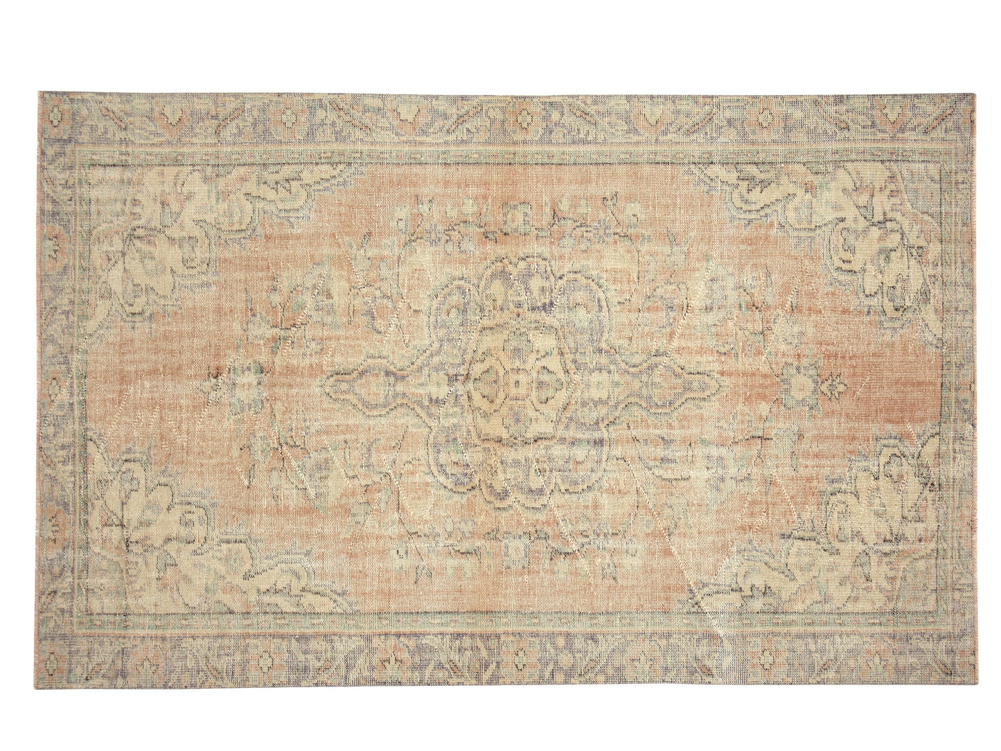 Turkish Area Rug, Oushak Handmade Rug, Vintage Antique Rug, Neutral Floor Rug, Scandinavian Rug, Kid Room Rug, Oushak Carpet, Rug 6x9, 12045