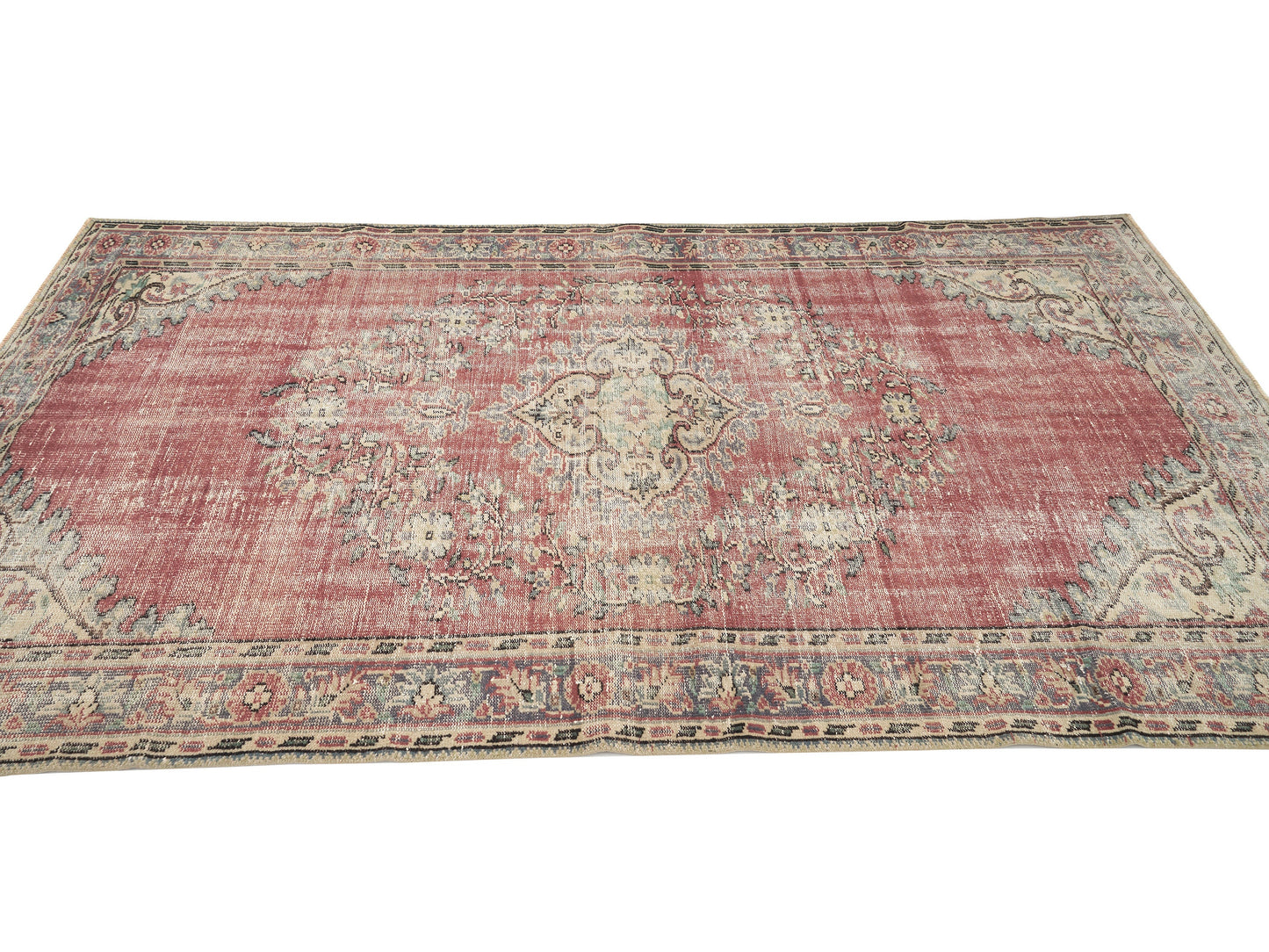 Vintage Oushak Rug, Turkish Handmade Rug, Area Eclectic Rug, Anatolia Rug, Vintage Carpet, Bohemian Rug, Living Room Rug, Rug 6x10, 12046
