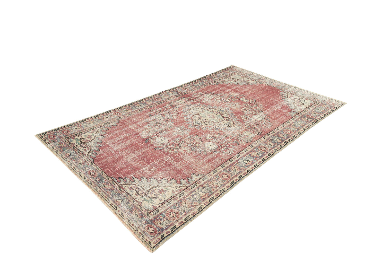 Vintage Oushak Rug, Turkish Handmade Rug, Area Eclectic Rug, Anatolia Rug, Vintage Carpet, Bohemian Rug, Living Room Rug, Rug 6x10, 12046