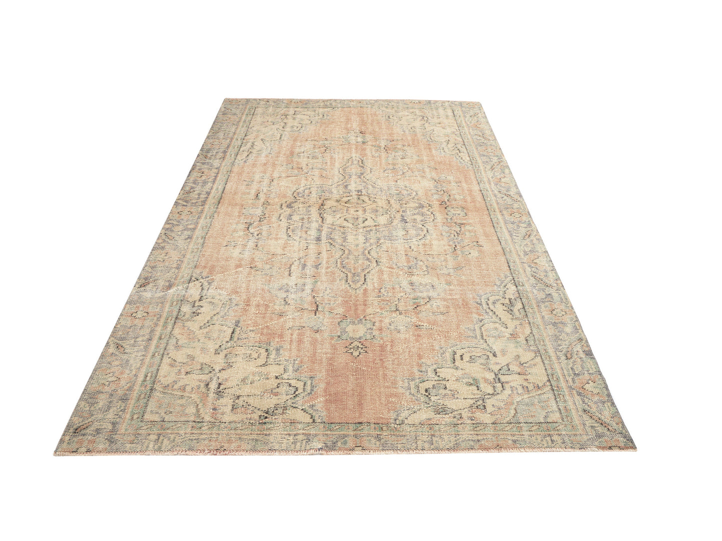 Turkish Area Rug, Oushak Handmade Rug, Vintage Antique Rug, Neutral Floor Rug, Scandinavian Rug, Kid Room Rug, Oushak Carpet, Rug 6x9, 12045