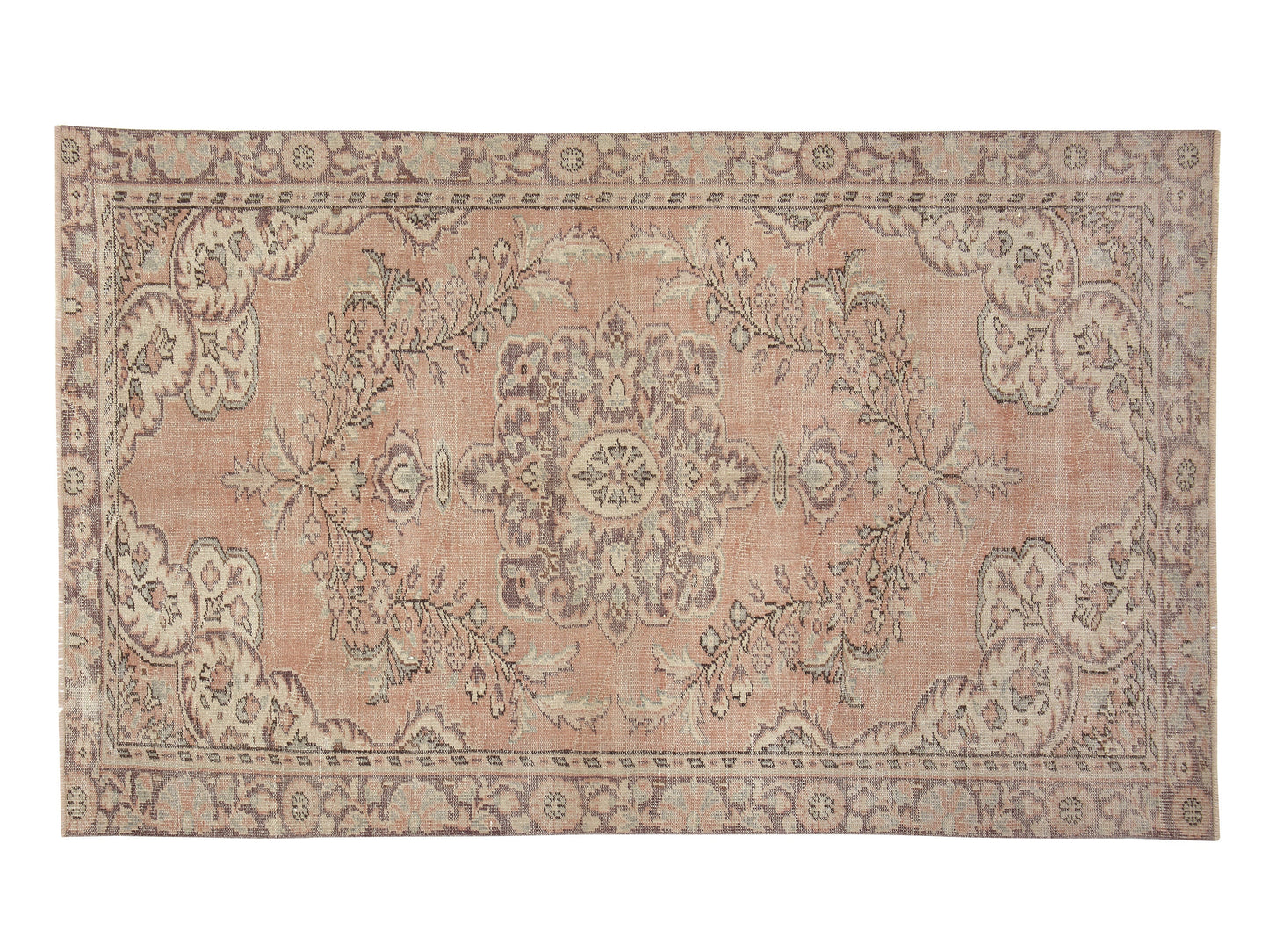 Oushak Vintage Rug, Turkish Area Rug, Handmade Antique Rug, Neutral Faded Rug, Entryway Rug, Anatolia Rug, Oushak Carpet, Rug 6x9, 12043