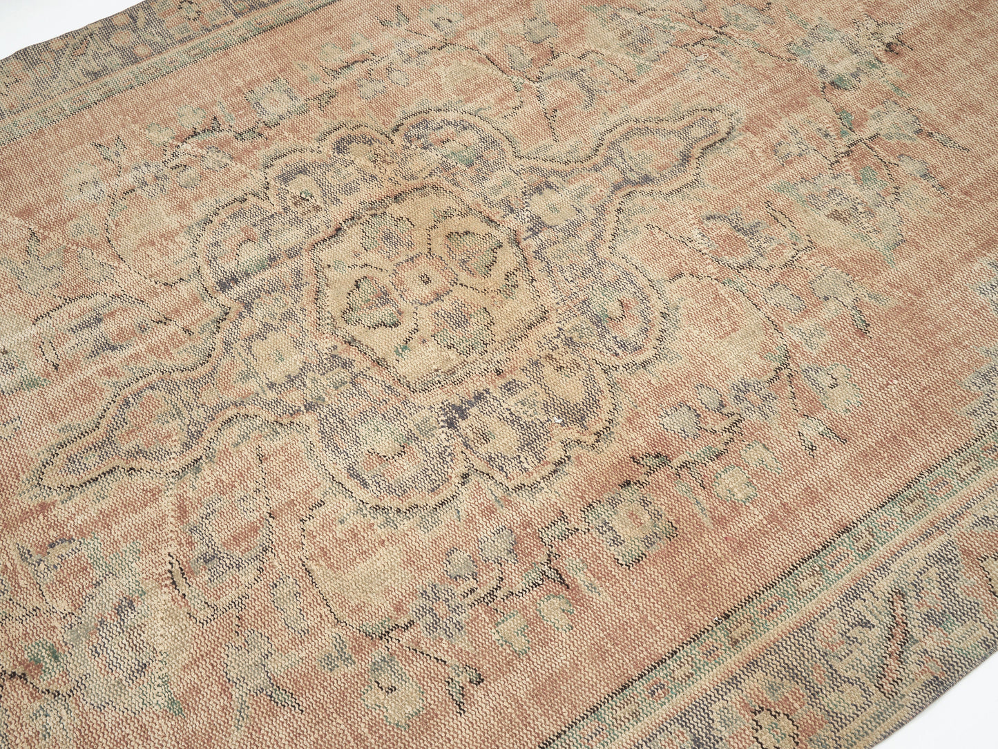 Turkish Area Rug, Oushak Handmade Rug, Vintage Antique Rug, Neutral Floor Rug, Scandinavian Rug, Kid Room Rug, Oushak Carpet, Rug 6x9, 12045