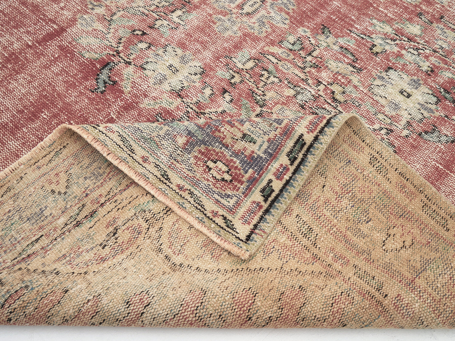 Vintage Oushak Rug, Turkish Handmade Rug, Area Eclectic Rug, Anatolia Rug, Vintage Carpet, Bohemian Rug, Living Room Rug, Rug 6x10, 12046
