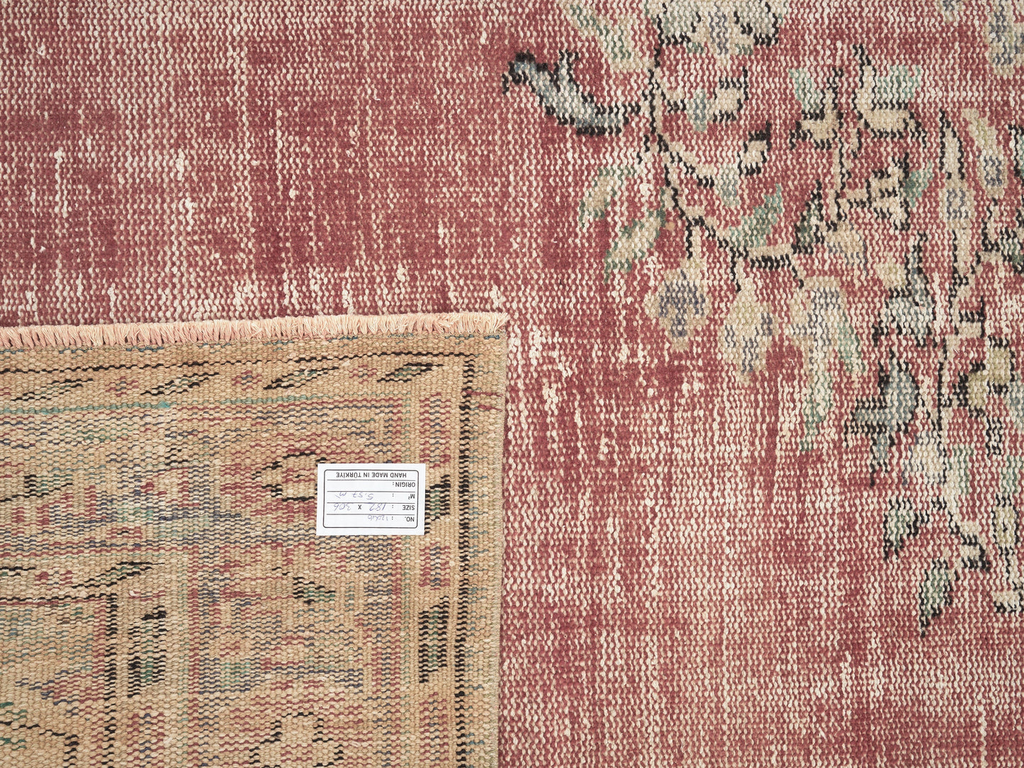 Vintage Oushak Rug, Turkish Handmade Rug, Area Eclectic Rug, Anatolia Rug, Vintage Carpet, Bohemian Rug, Living Room Rug, Rug 6x10, 12046