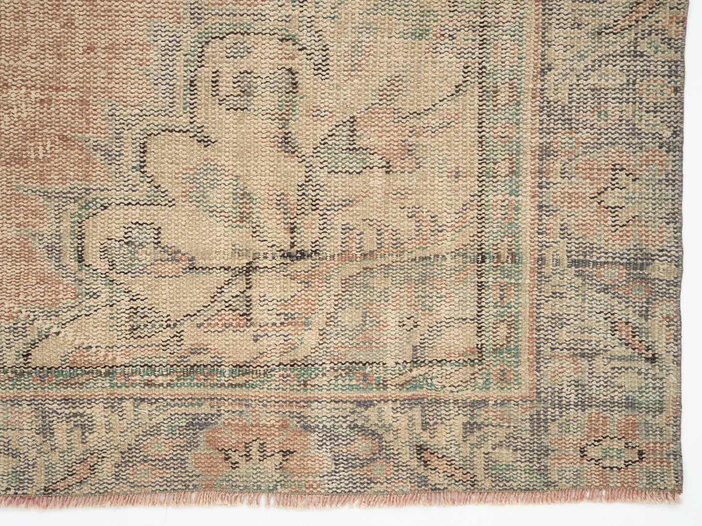 Turkish Area Rug, Oushak Handmade Rug, Vintage Antique Rug, Neutral Floor Rug, Scandinavian Rug, Kid Room Rug, Oushak Carpet, Rug 6x9, 12045