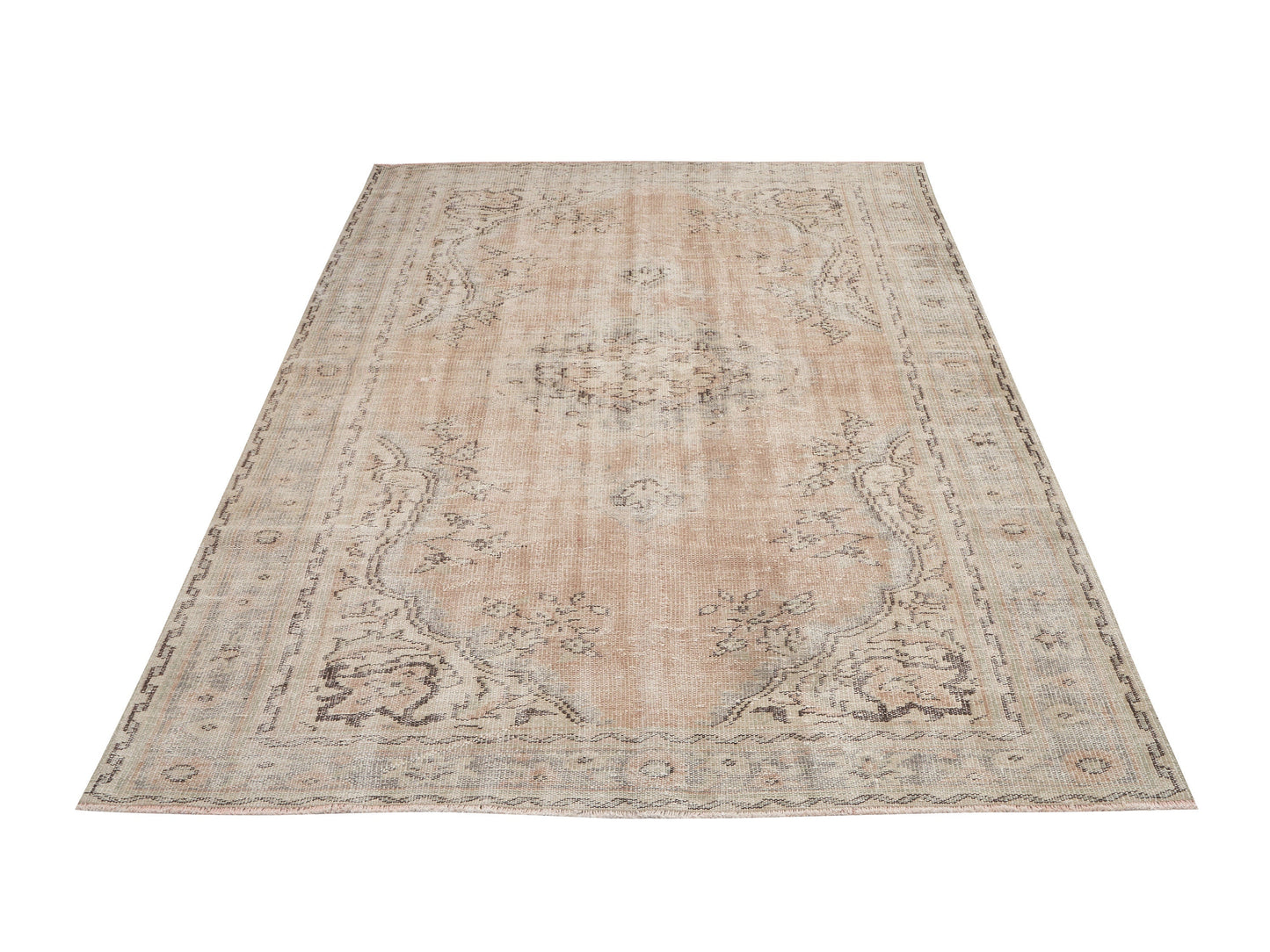 Area Vintage Rug, Turkish Handmade Rug, Neutral Rug, Living Room Rug, Oushak Rug, Scandinavian Rug, Turkey Rug, Rug 6x9, Carpet Rug, 12033