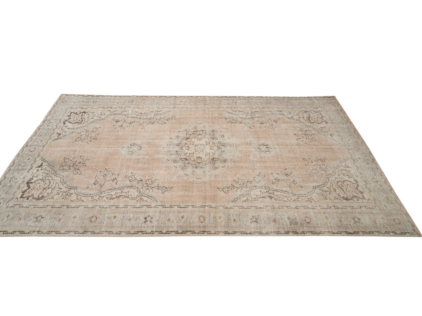 Area Vintage Rug, Turkish Handmade Rug, Neutral Rug, Living Room Rug, Oushak Rug, Scandinavian Rug, Turkey Rug, Rug 6x9, Carpet Rug, 12033