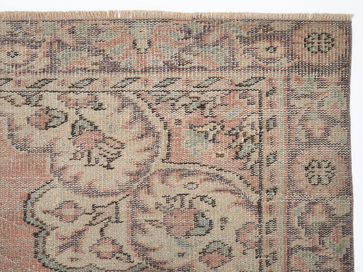 Oushak Vintage Rug, Turkish Area Rug, Handmade Antique Rug, Neutral Faded Rug, Entryway Rug, Anatolia Rug, Oushak Carpet, Rug 6x9, 12043