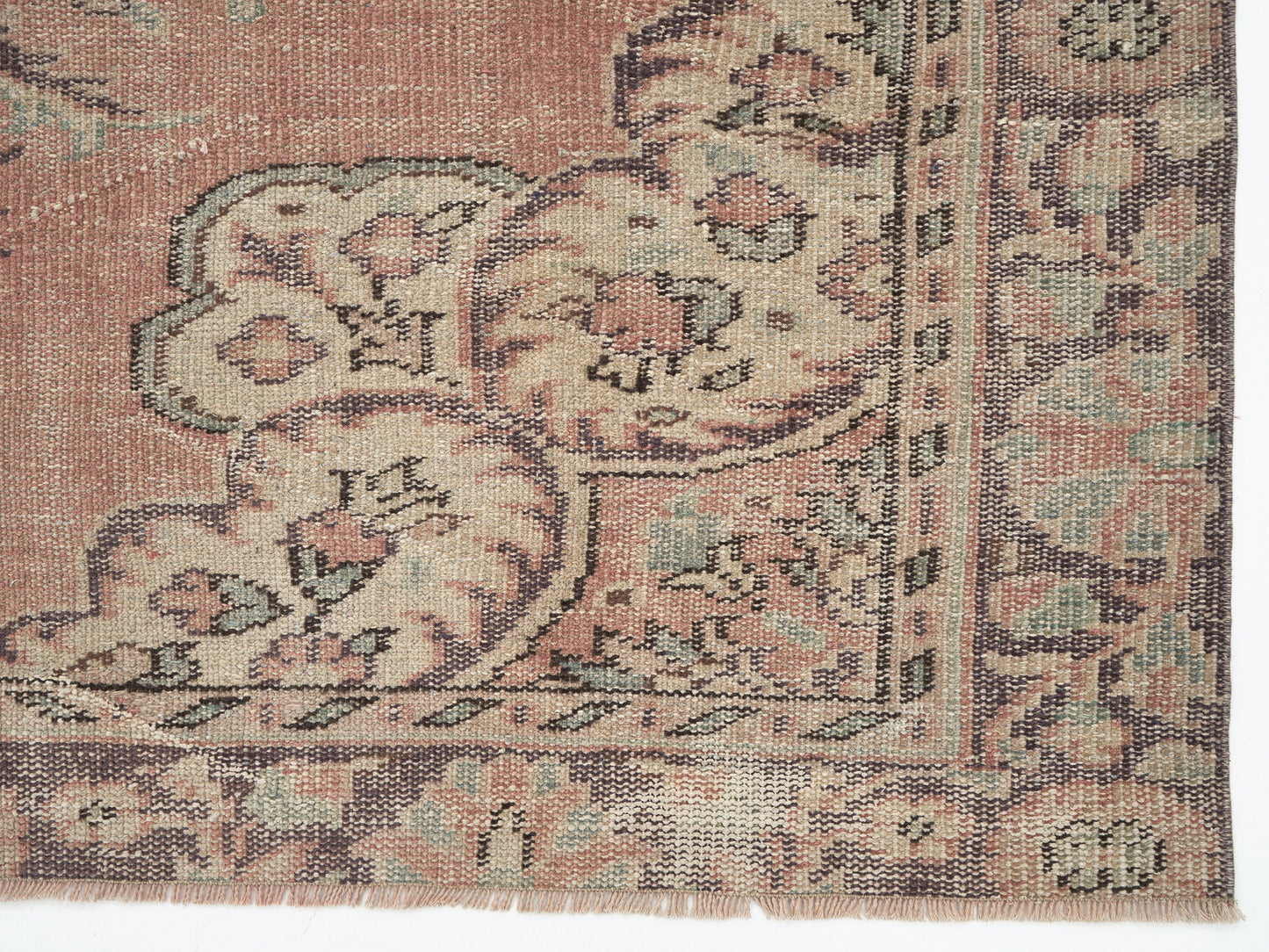 Oushak Vintage Rug, Turkish Area Rug, Handmade Antique Rug, Neutral Faded Rug, Entryway Rug, Anatolia Rug, Oushak Carpet, Rug 6x9, 12043
