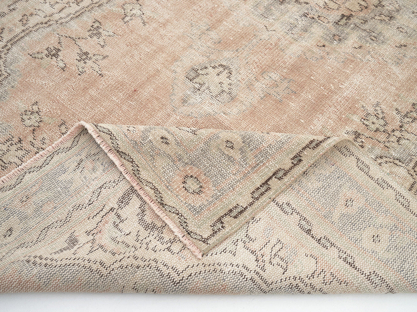 Area Vintage Rug, Turkish Handmade Rug, Neutral Rug, Living Room Rug, Oushak Rug, Scandinavian Rug, Turkey Rug, Rug 6x9, Carpet Rug, 12033