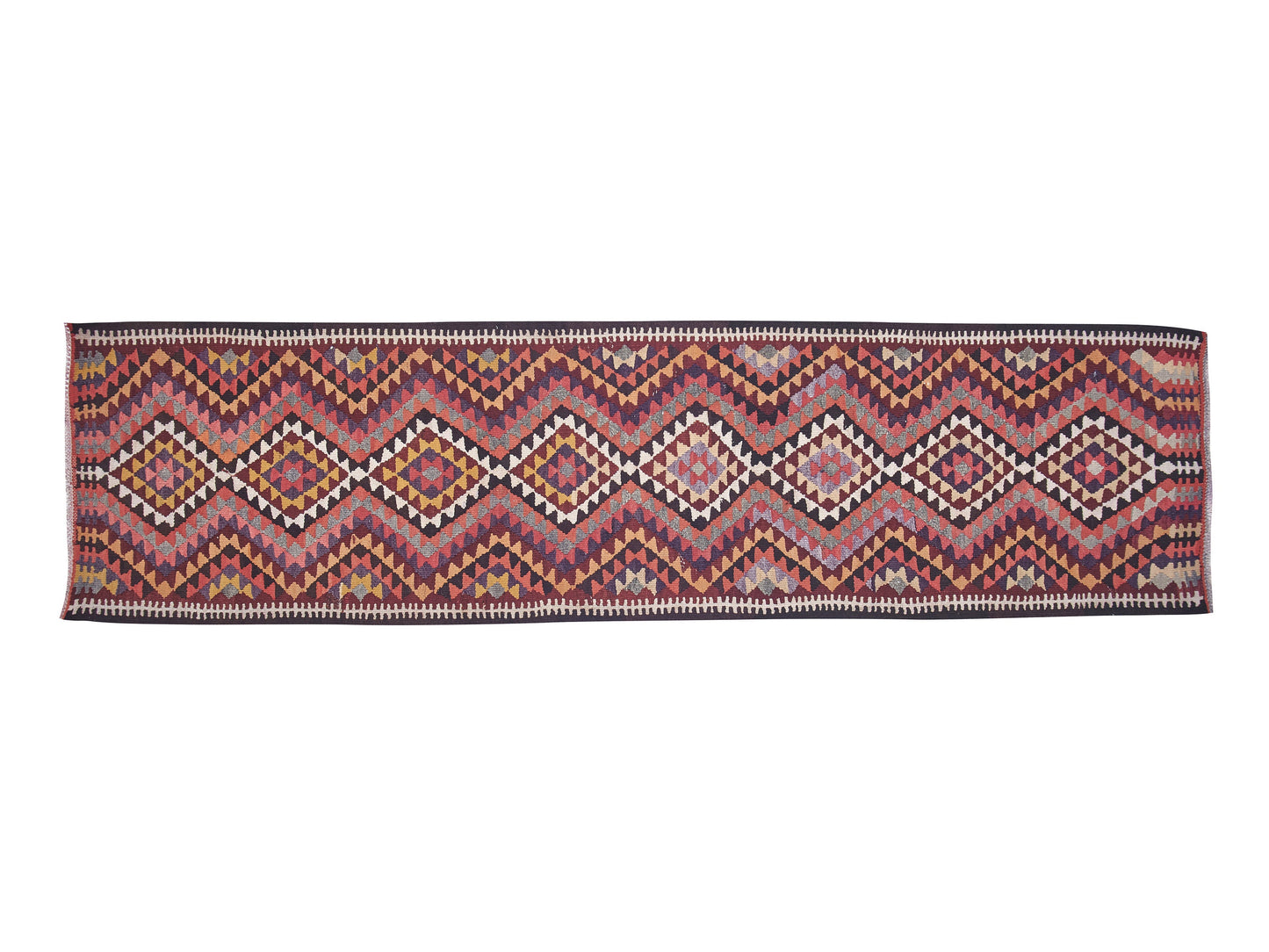 Turkish Runner, Vintage Runner, Handmade Runner Rug, Oushak Runner, Kilim Runner, Rug Runner, Anatolia Rug, Runner Rug 3x11, 11263
