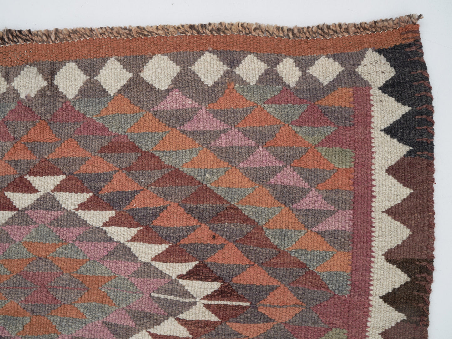 Turkish Kilim Runner Rug, Vintage Handmade Runner Rug, Oushak Antique Runner Rug, Hallway Runner, Rug Runner, Runner Rug 4x11, 11384