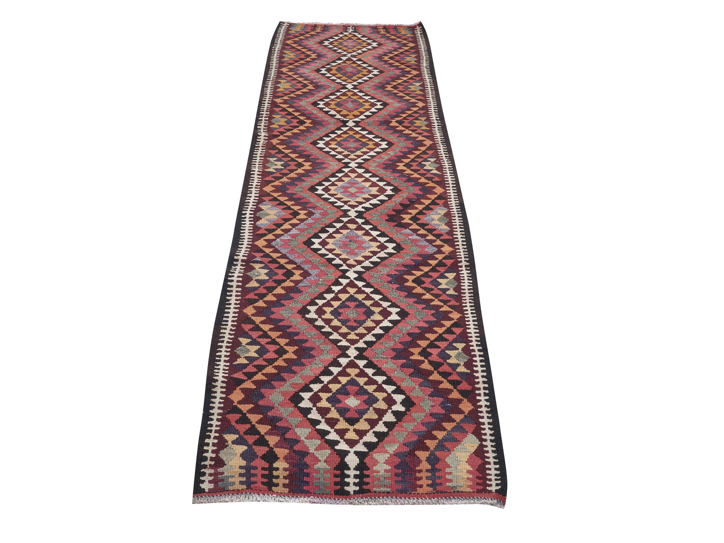 Turkish Runner, Vintage Runner, Handmade Runner Rug, Oushak Runner, Kilim Runner, Rug Runner, Anatolia Rug, Runner Rug 3x11, 11263