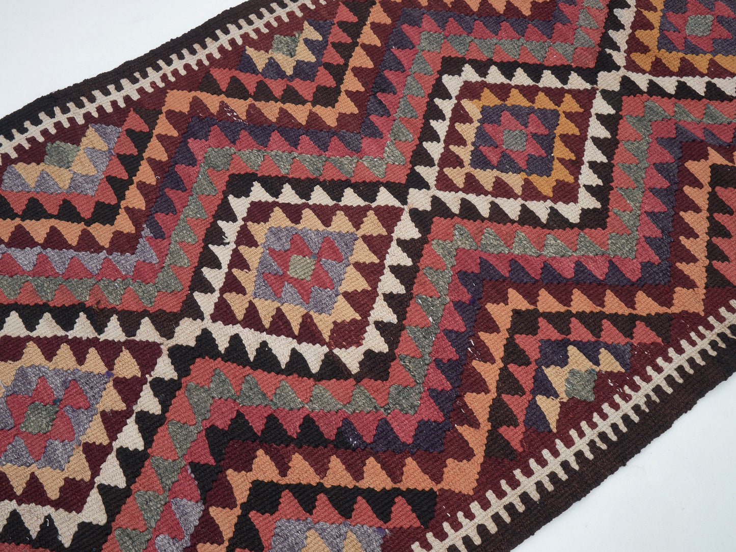 Turkish Runner, Vintage Runner, Handmade Runner Rug, Oushak Runner, Kilim Runner, Rug Runner, Anatolia Rug, Runner Rug 3x11, 11263