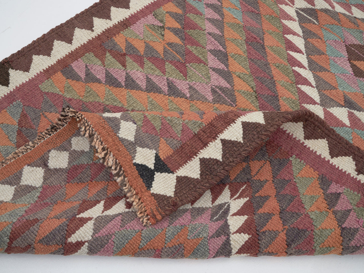 Turkish Kilim Runner Rug, Vintage Handmade Runner Rug, Oushak Antique Runner Rug, Hallway Runner, Rug Runner, Runner Rug 4x11, 11384