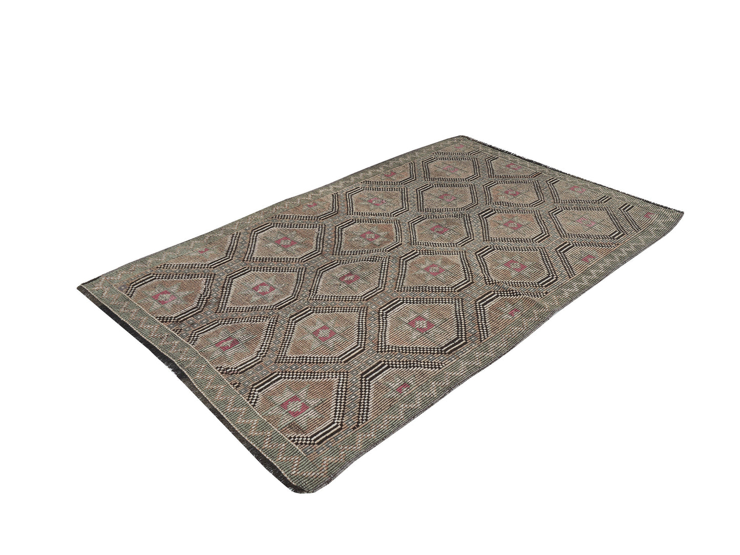 Vintage Area Kilim Rug, Handmade Antique Kilim Rug, Turkish Rustic Kilim Rug,Living Room Rug, Primitive Rug, Rug Kilim, Kilim Rug 5x9, 12591