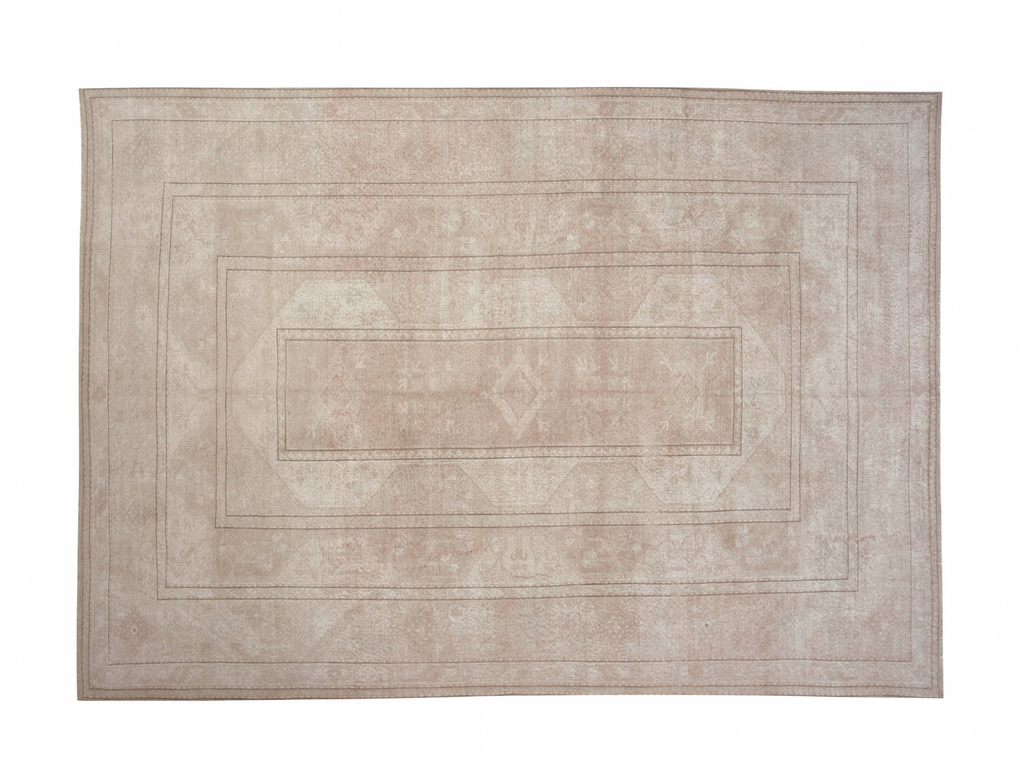 Neutral Turkish Rug, Oushak Rug 8x10, Vintage Rug Large, Muted rug, Farmhouse rug, Area rug, Bedroom rug, Beige rug 8x10, 9943