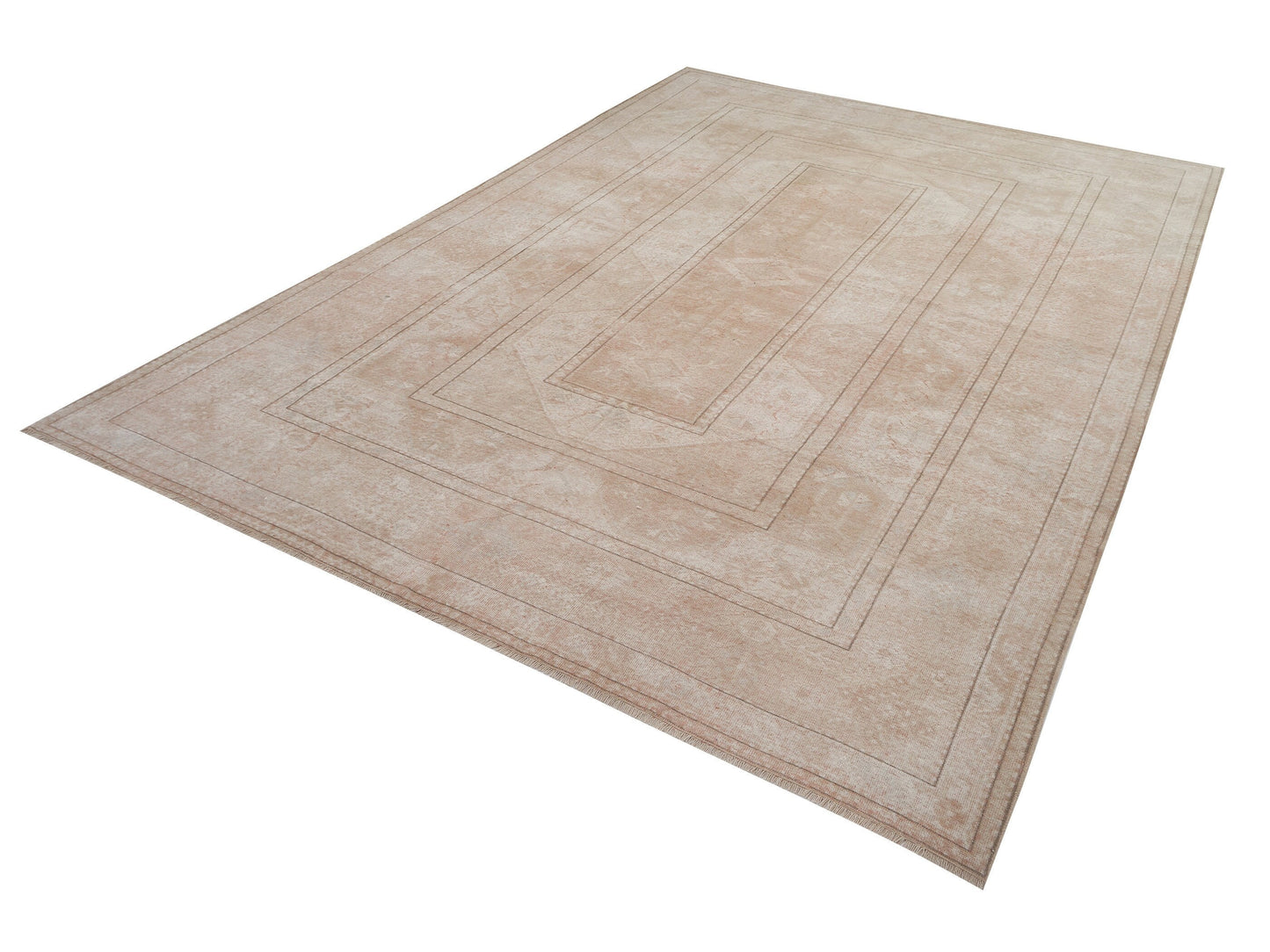Neutral Turkish Rug, Oushak Rug 8x10, Vintage Rug Large, Muted rug, Farmhouse rug, Area rug, Bedroom rug, Beige rug 8x10, 9943