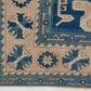8x10 Navy Blue Turkish Rug, Oushak Turkish Vintage Rug, Anatolia Turkey Wool Rug, Geometric rug, Scandinavian rug, Handmade rug, 10028