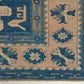 8x10 Navy Blue Turkish Rug, Oushak Turkish Vintage Rug, Anatolia Turkey Wool Rug, Geometric rug, Scandinavian rug, Handmade rug, 10028
