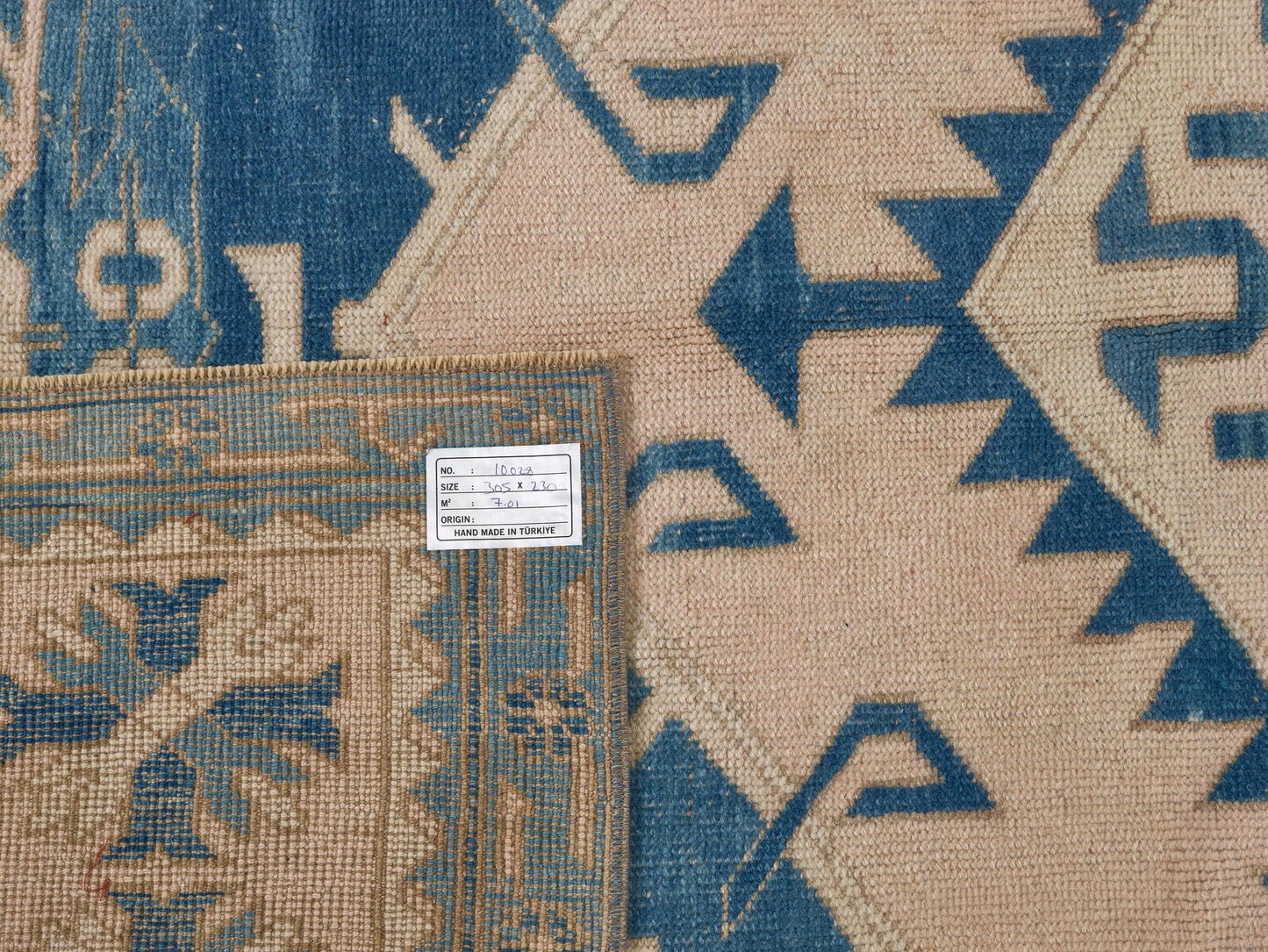 8x10 Navy Blue Turkish Rug, Oushak Turkish Vintage Rug, Anatolia Turkey Wool Rug, Geometric rug, Scandinavian rug, Handmade rug, 10028