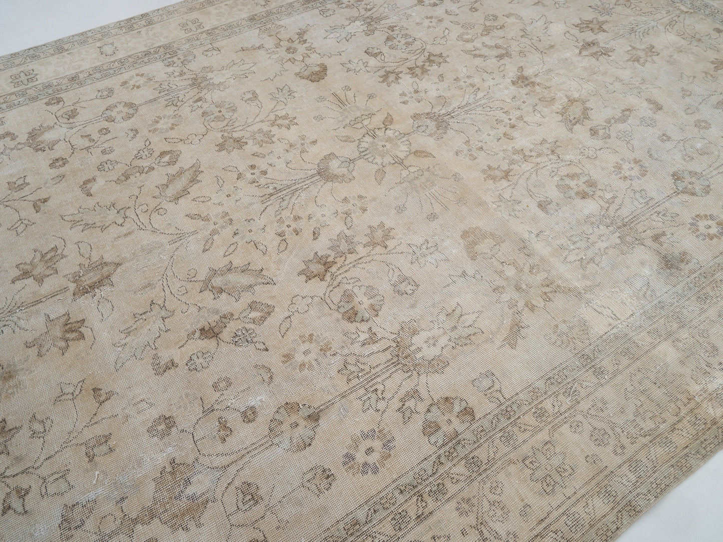 Antique Beige Turkish Carpet rug, 8x12 Oushak Vintage Area Rug, Scandinavian Neutral Rug, Faded rug, Oversize rug, Large rug 8x12, 12230