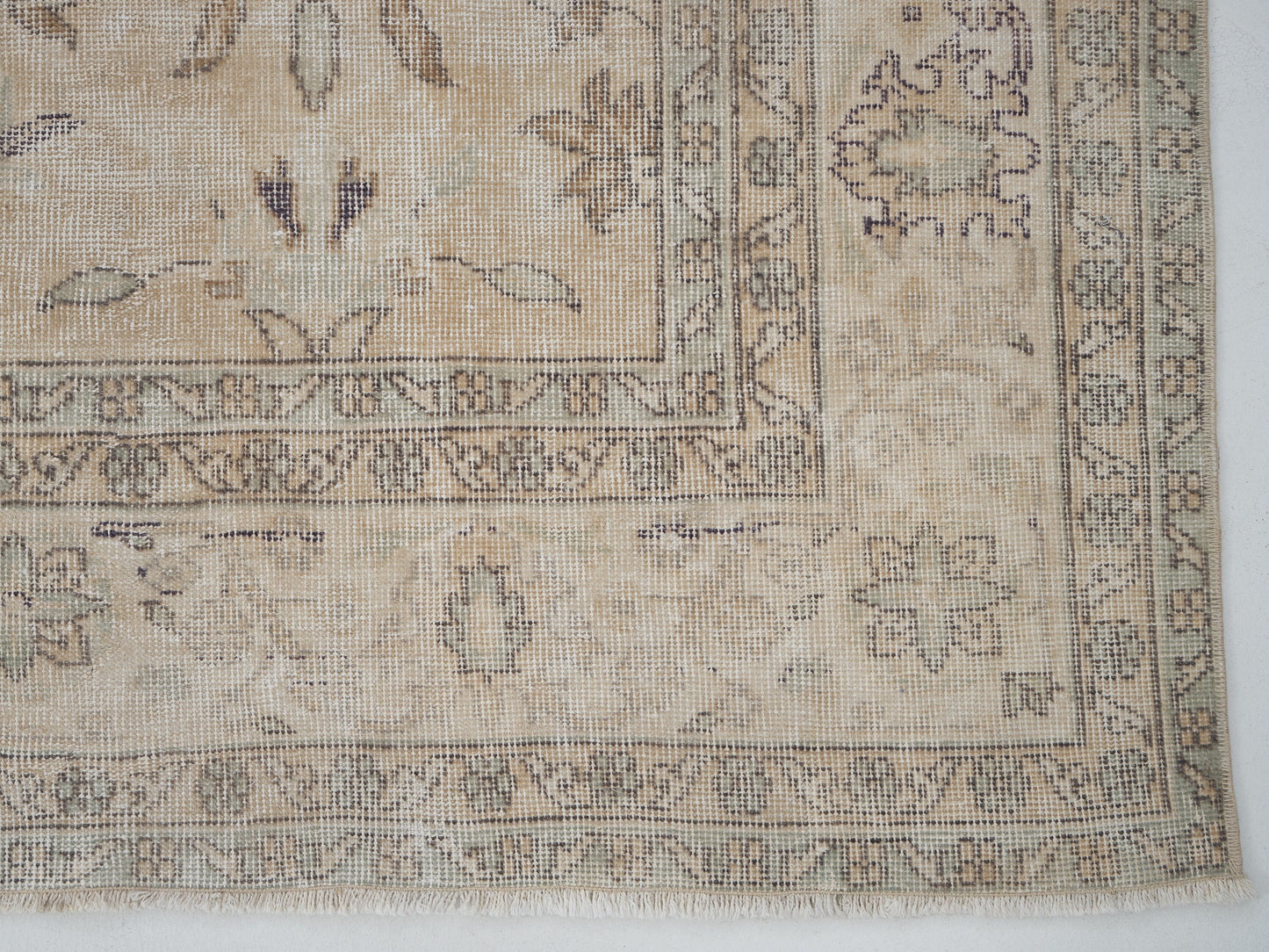 Antique Beige Turkish Carpet rug, 8x12 Oushak Vintage Area Rug, Scandinavian Neutral Rug, Faded rug, Oversize rug, Large rug 8x12, 12230