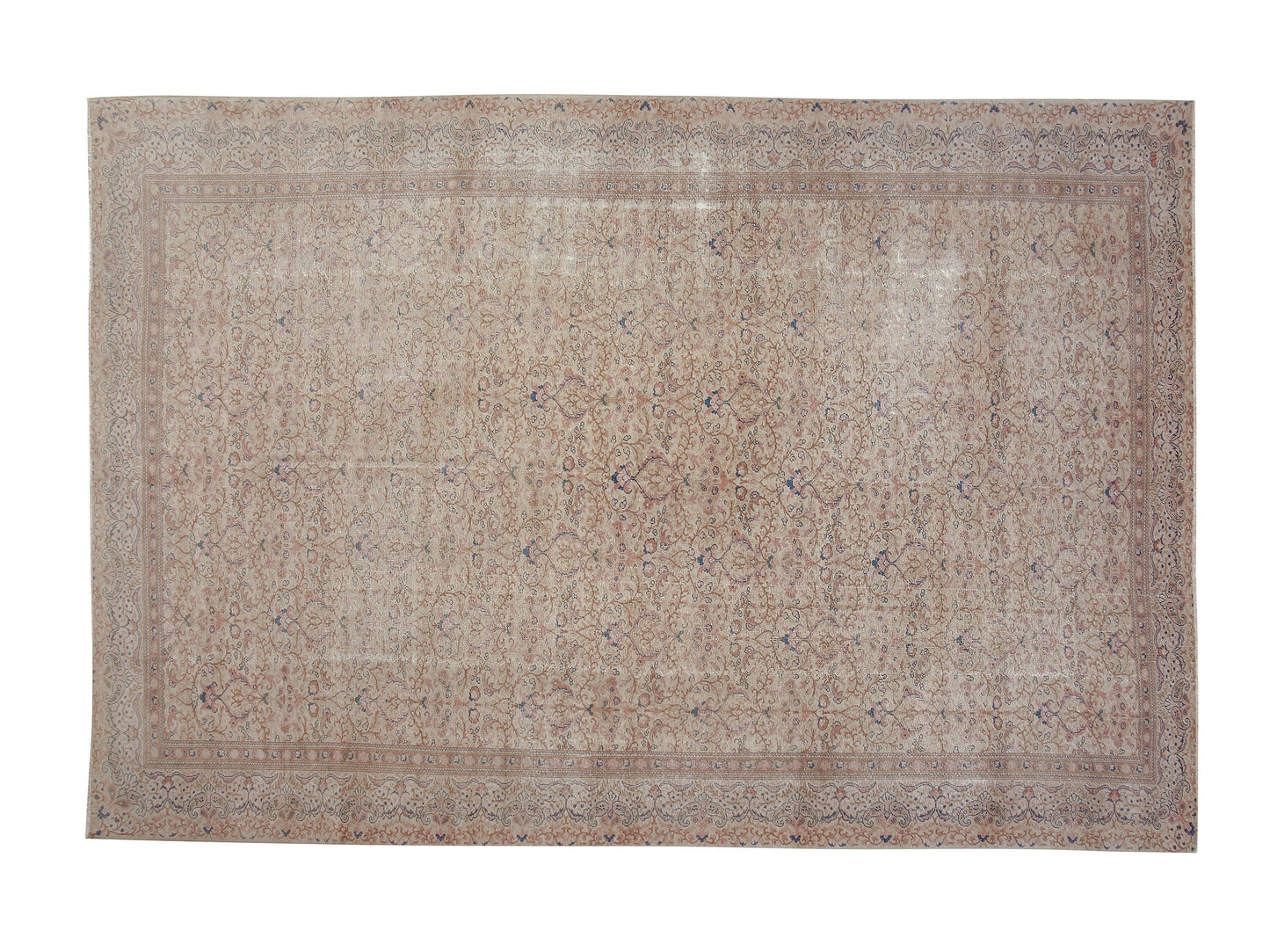 Muted Oushak Rug, Large Turkish rug, Vintage Oversize Rug, 9x12 Turkish rug, One of a kind, Anatolia rug, Made in Turkey, Antique Rug, 8760