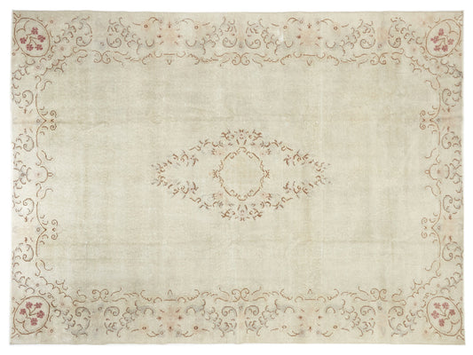 Beige rug 8x11, Turkish Vintage Oushak Rug ,Floral Rug, Pale Rug, Old Rug, Carpet Rug, Handmade Rug, Large Rug 8x11, Wool Area Rug, 6179
