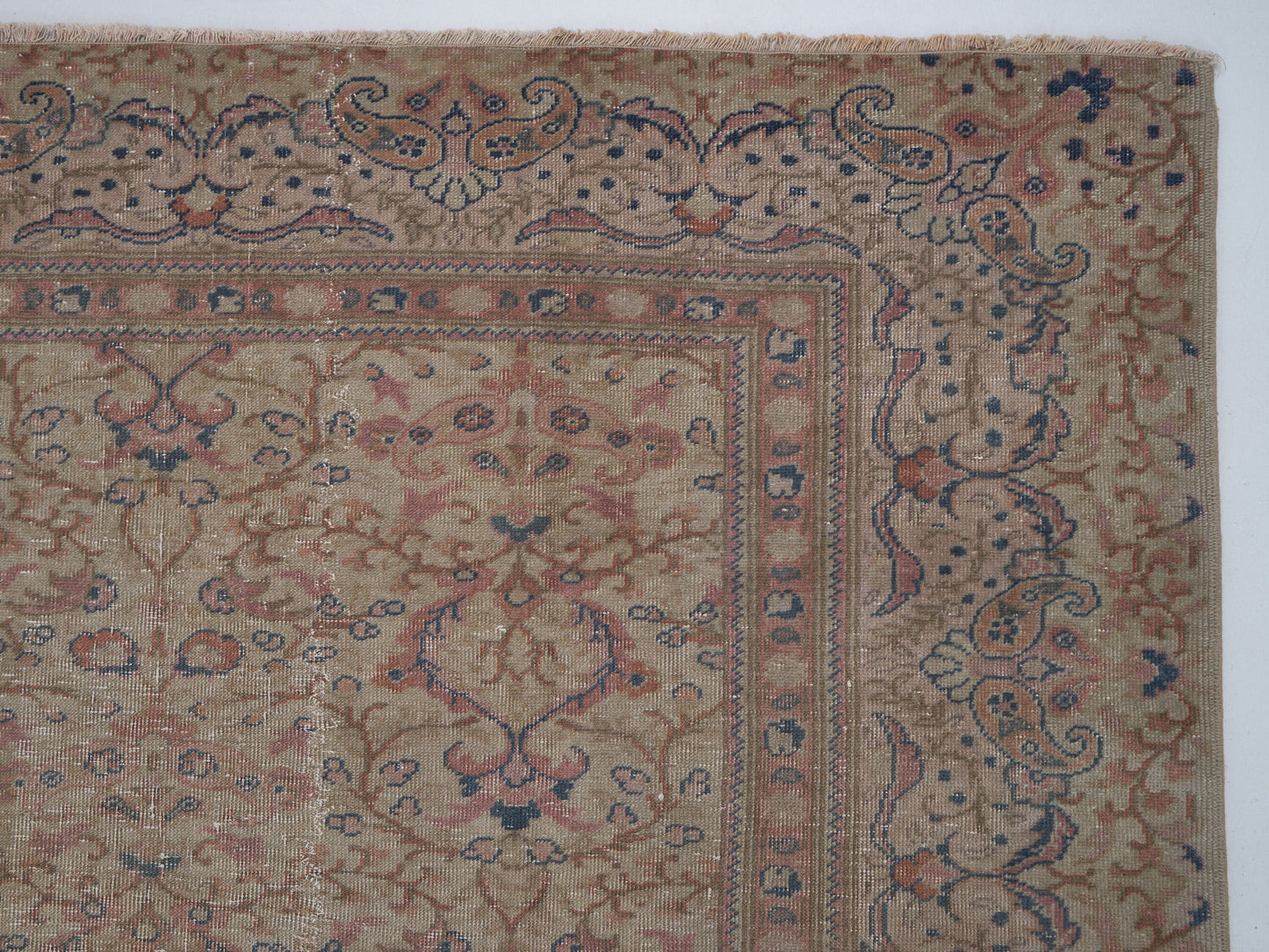Muted Oushak Rug, Large Turkish rug, Vintage Oversize Rug, 9x12 Turkish rug, One of a kind, Anatolia rug, Made in Turkey, Antique Rug, 8760