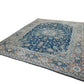 Navy Blue Oversize Persian 10x12 Carpet Rug, Large Area Vintage Turkish Rug, Scandinavian Oushak Rug, 10x12 Rug, Turkey rug, 7280