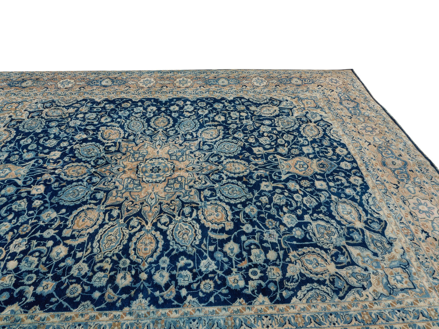 Navy Blue Oversize Persian 10x12 Carpet Rug, Large Area Vintage Turkish Rug, Scandinavian Oushak Rug, 10x12 Rug, Turkey rug, 7280