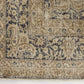 Vintage Faded Oushak Rug, Anatolia Turkish rug, Handmade Area Rug, Large rug, 8x12 Rug, Medallion Rug, Navy Blue,Beige, Living room rug,9604