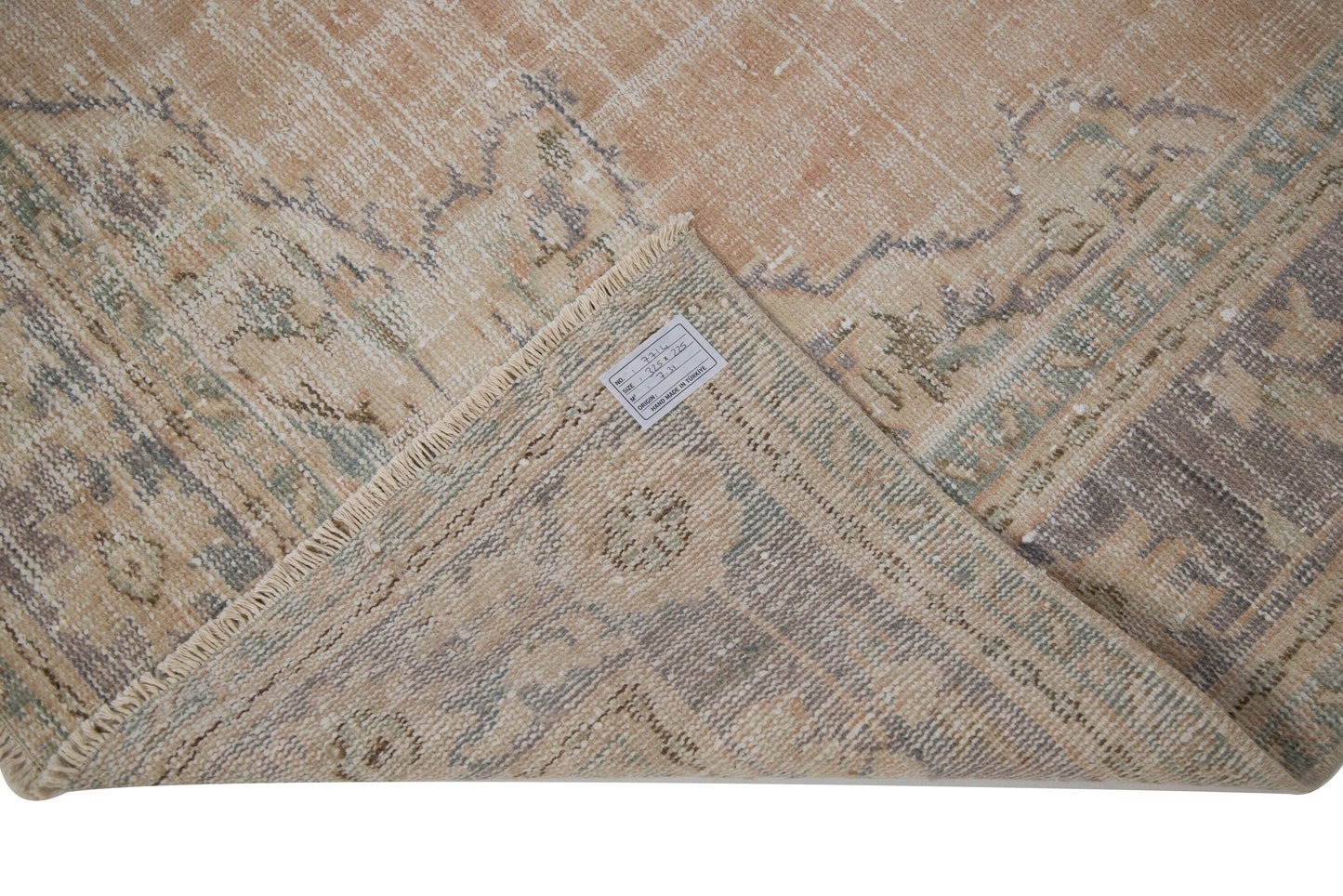 8x11 Large Turkish Faded Anatolia Vintage Neutral Oversize Area Oushak Carpet Rug, 7714