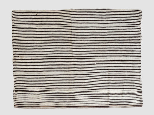 Turkish Handmade Kilim Rug, Vintage Black Striped Kilim Rug, Area Unique Kilim Rug, Kid Room Rug, Neutral Muted Rug, Kilim Rug 5x6, 12733