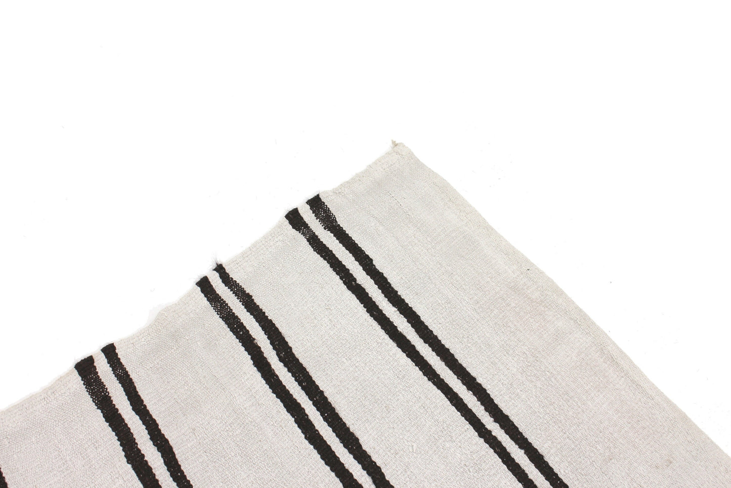 7x12 Hemp Kilim rug, Turkish kilim rug, Vintage kilim rug, Handmade ,White Striped Area rug, Entryway rug, 6709