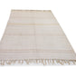 White Area Hemp Kilim rug, Vintage Turkish Kilim Rug 5x8, Handmade rug, Living room rug, Contemporary decor, Modern rug, 9686