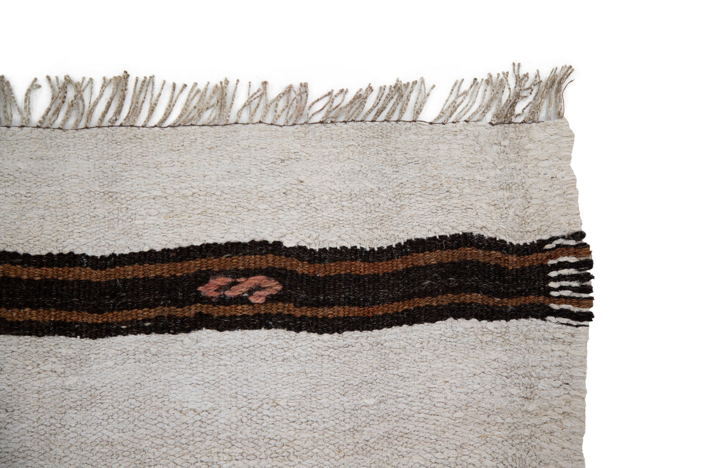 5x7 Kilim rug striped, Turkish rug organic, Hemp rug white neutral, Vintage kilim rug, Hemp kilim rug, Living room, 6564