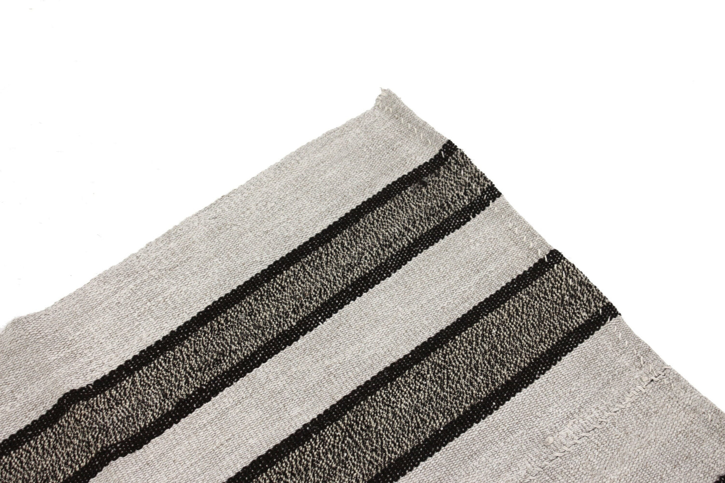 Black and White Striped Kilim Rug,Hemp Kilim Rug,Square Kilim Rug, ,Unique Rug,Organic Rug,Neutral