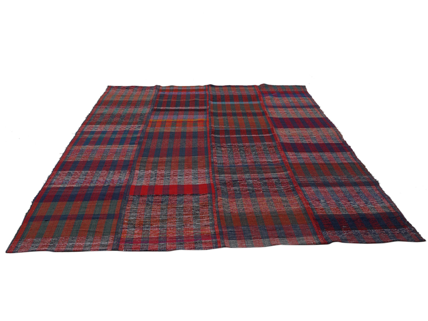 Turkish Vintage Kilim Rug, Handmade Eclectic Kilim Rug, Area Kilim Rug, Chaput Kilim Rug, Large Rug, Kilim Rug 9x12, Oversize Rug, 12938