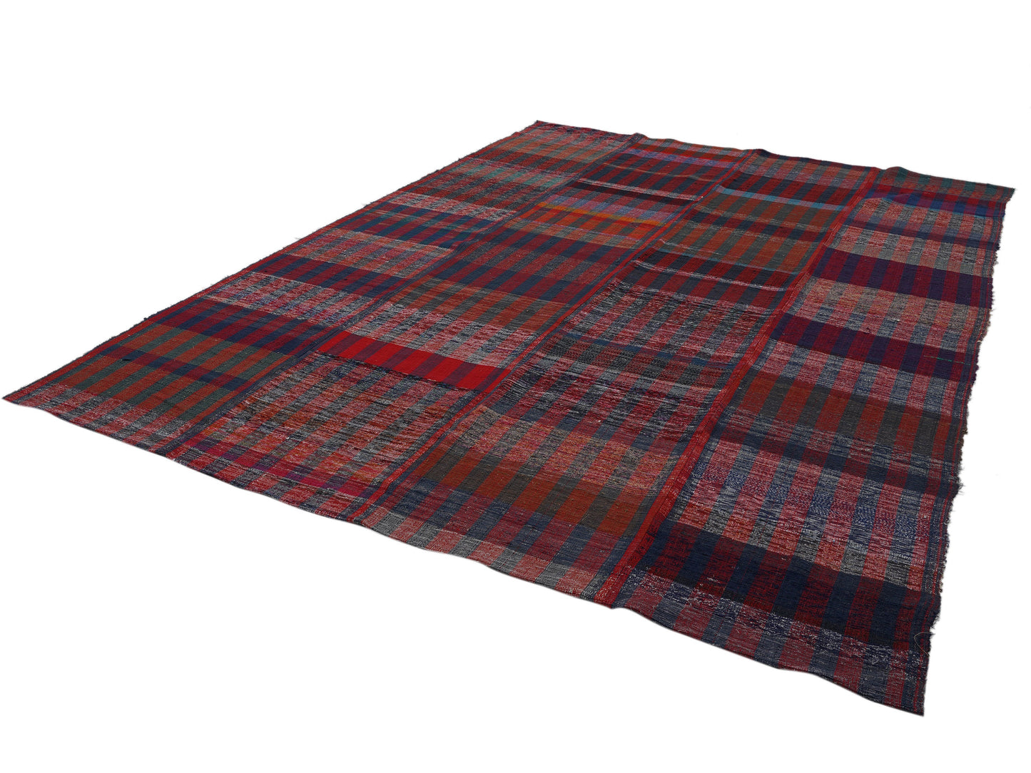Turkish Vintage Kilim Rug, Handmade Eclectic Kilim Rug, Area Kilim Rug, Chaput Kilim Rug, Large Rug, Kilim Rug 9x12, Oversize Rug, 12938
