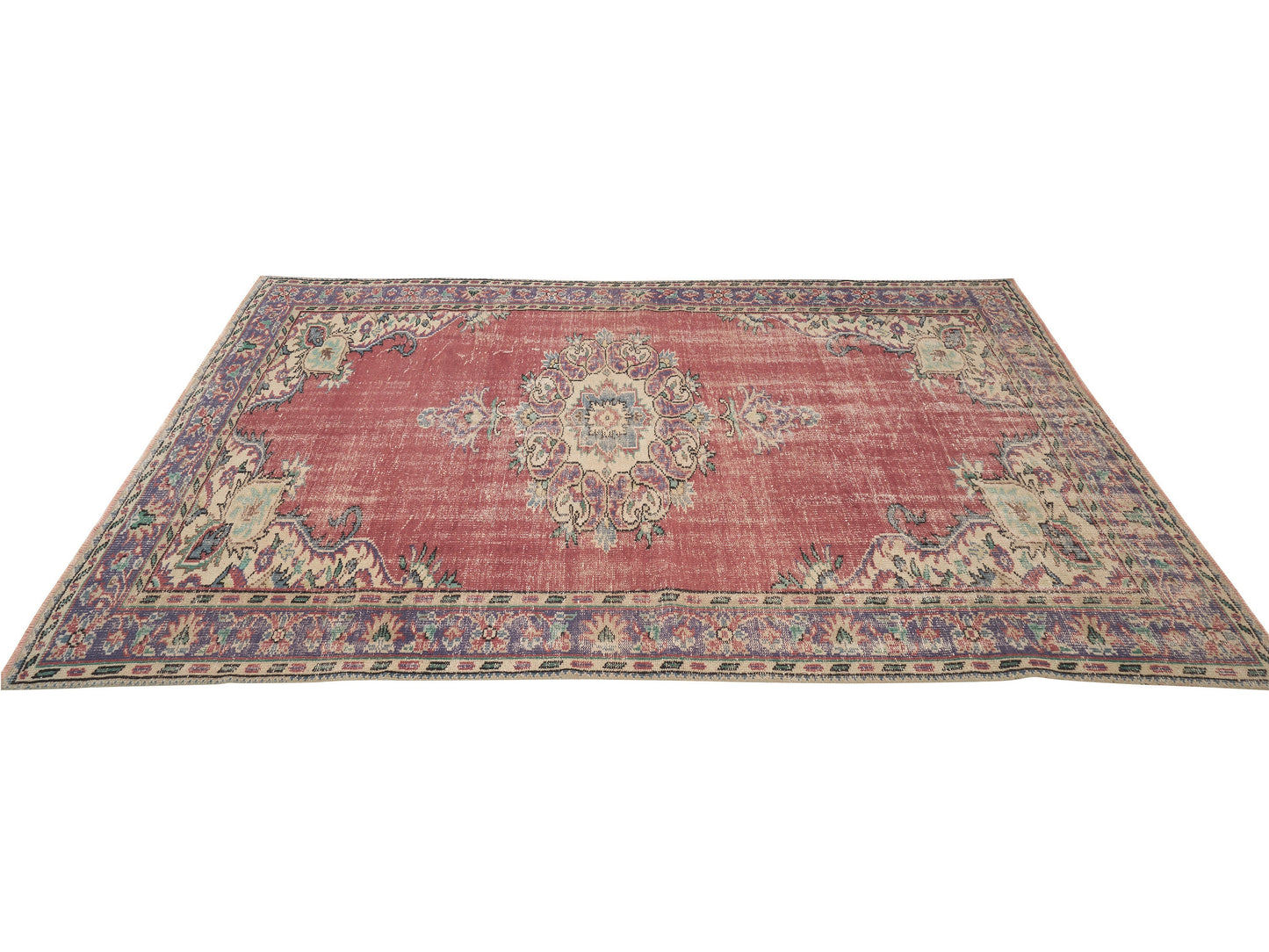 Oushak Vintage Rug, Turkish Handmade Antique Rug, Area Eclectic Rug, Kid Room Rug, Anatolia Rug, Bohemian Rug, Turkey Rug, Rug 6x9, 12146