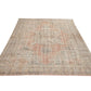 Vintage Handmade Rug, Turkish Oushak Antique Rug, Neutral Floor Rug, Living Room Rug, Bohemian Rug, Anatolia Rug, Turkey Rug, Rug 6x9, 12124