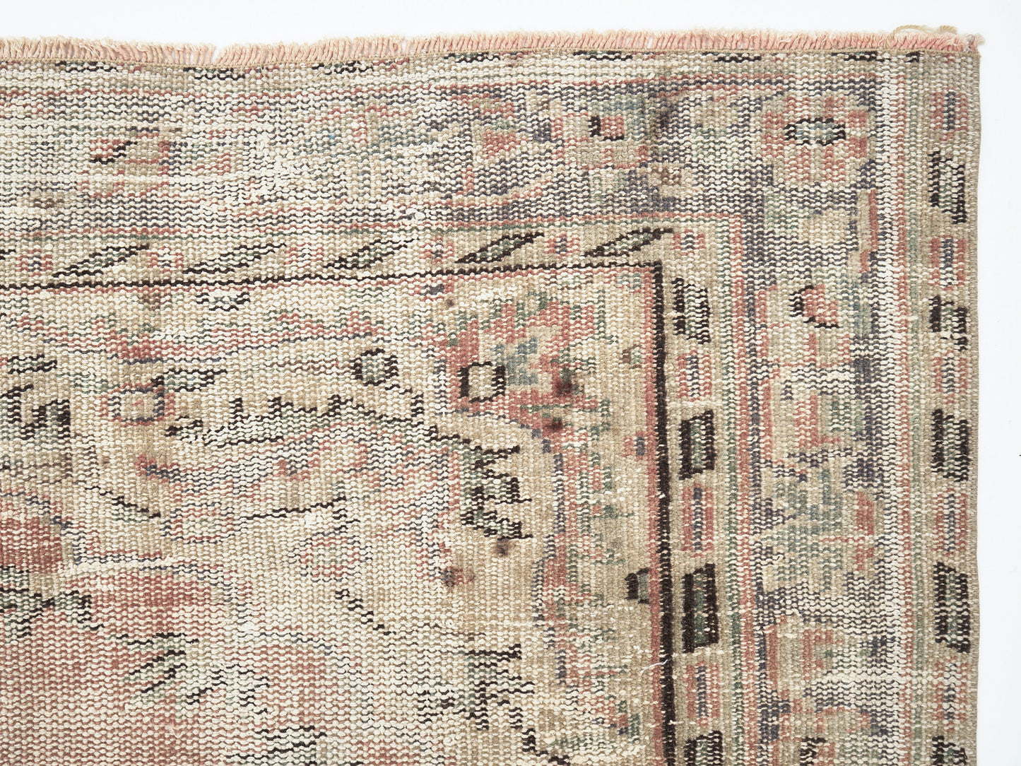 Handmade Area Rug, Turkish Vintage Rug, Oushak Antique Rug, Neutral Faded Rug, Office Rug, Turkish Carpet, Bohemian Rug, Rug 5x7, 11566
