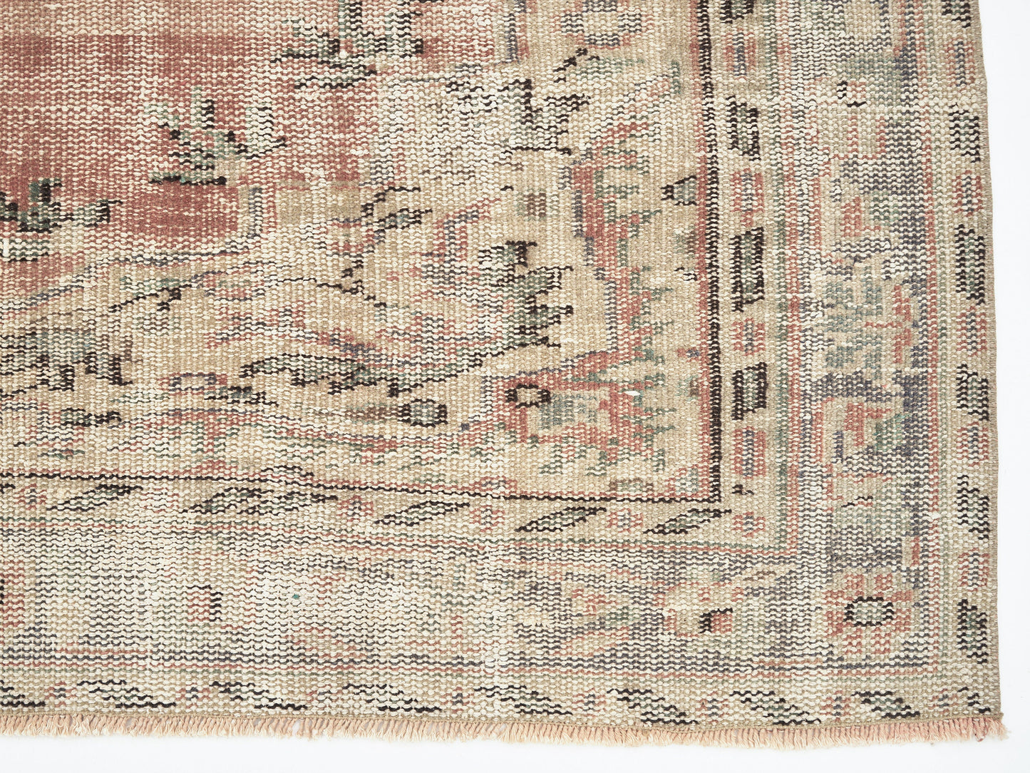 Handmade Area Rug, Turkish Vintage Rug, Oushak Antique Rug, Neutral Faded Rug, Office Rug, Turkish Carpet, Bohemian Rug, Rug 5x7, 11566