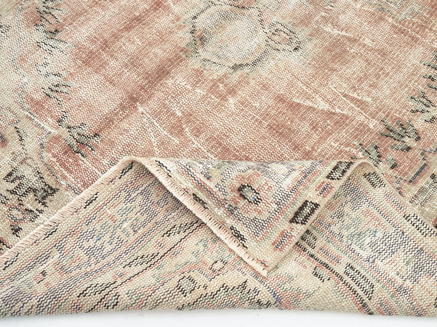 Handmade Area Rug, Turkish Vintage Rug, Oushak Antique Rug, Neutral Faded Rug, Office Rug, Turkish Carpet, Bohemian Rug, Rug 5x7, 11566