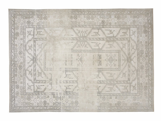 Turkish Rug 8x11, Handmade Area Unique Rug, Vintage Oushak Rug, Neutral Rug, Large Rug, Living Room Rug, Oversize Rug, Oushak Carpet, 12269