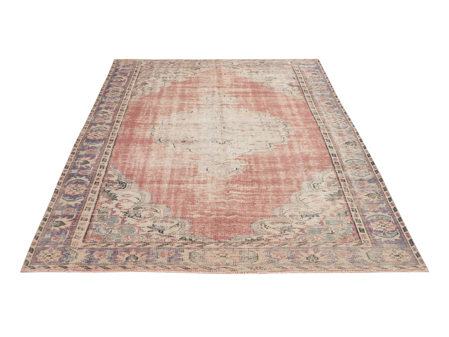 Oushak Vintage Rug, Turkish Handmade Antique Rug, Area Eclectic Rug, Living Room Rug, Bohemian Rug, Carpet Rug, Rug 6x9, Turkey Rug, 11533
