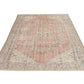 Handmade Oushak Eclectic Rug, Vintage Area Faded Rug, Rug 6x9, Living Room Rug, Bohemian Rug, Turkish Antique Rug, Neutral Floor Rug, 11558