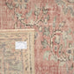 Handmade Oushak Eclectic Rug, Vintage Area Faded Rug, Rug 6x9, Living Room Rug, Bohemian Rug, Turkish Antique Rug, Neutral Floor Rug, 11558